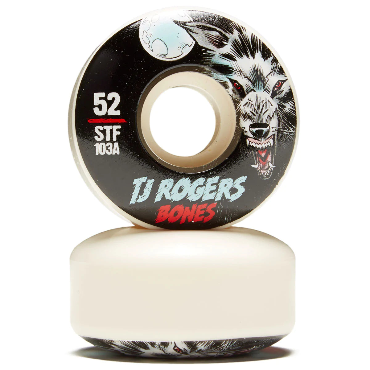 BONES WHEELS TJ ROGERS BLACK WOLF V3 SLIMS STF 103A (52MM/54MM) - The Drive Skateshop