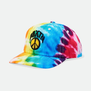 BRIXTON PEACE OUT MP SNAPBACK ACID TIE DYE - The Drive Skateshop