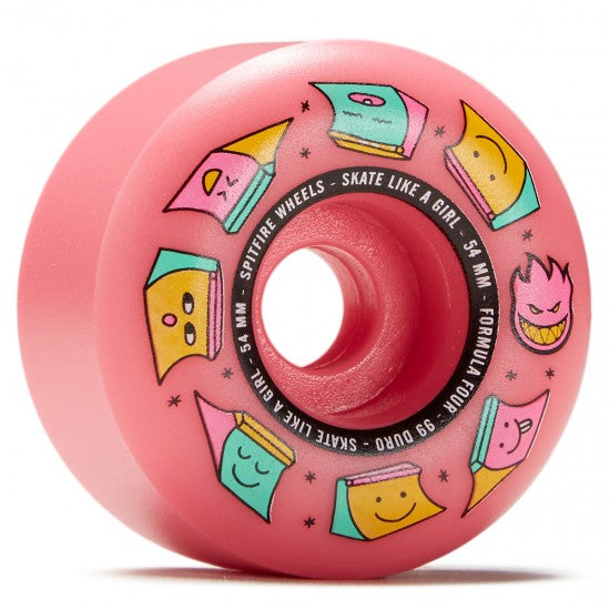 SPITFIRE WHEELS - FORMULA 4 SKATE LIKE A GIRL RADIAL PINK (54MM)