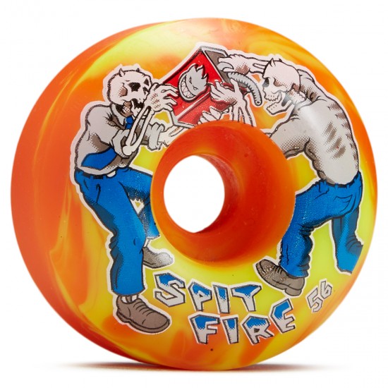 SPITFIRE WHEELS - CLASSICS FIREFIGHT SWIRL ORANGE/YELLOW SWIRL 99A (56MM)