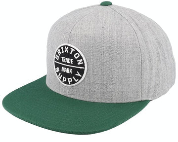 BRIXTON HAT - OATH III LIGHT HEATHER GREY/SPRUCE - The Drive Skateshop