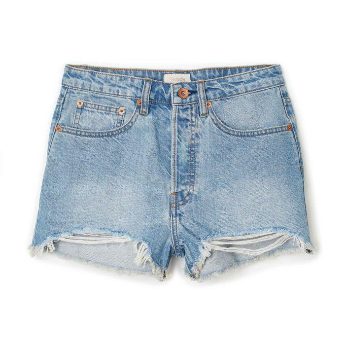 BRIXTON NATASHA CUT OFF SHORT - FADED INDIGO - The Drive Skateshop