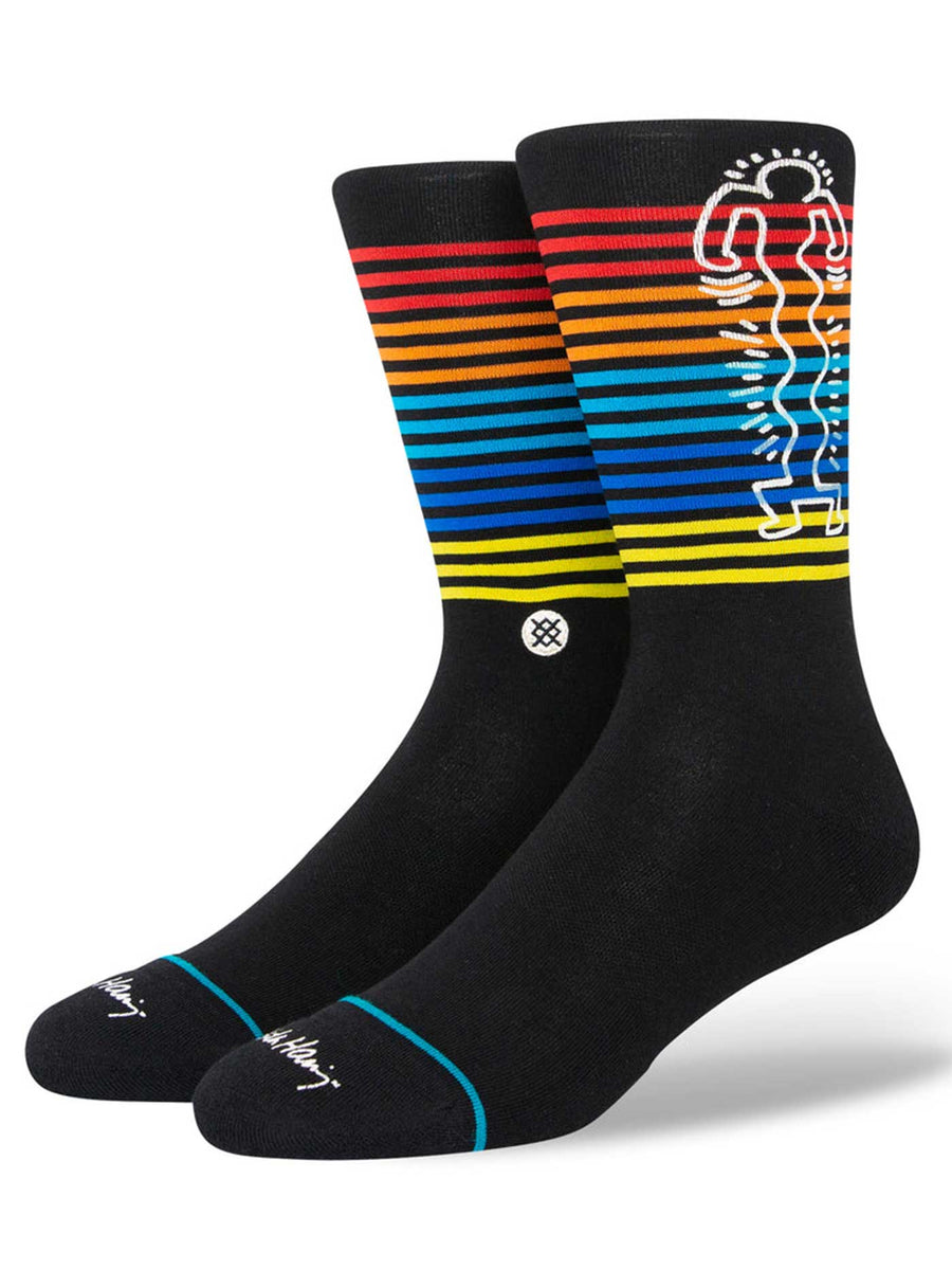 STANCE SOCKS HARING WIGGLES BLACK