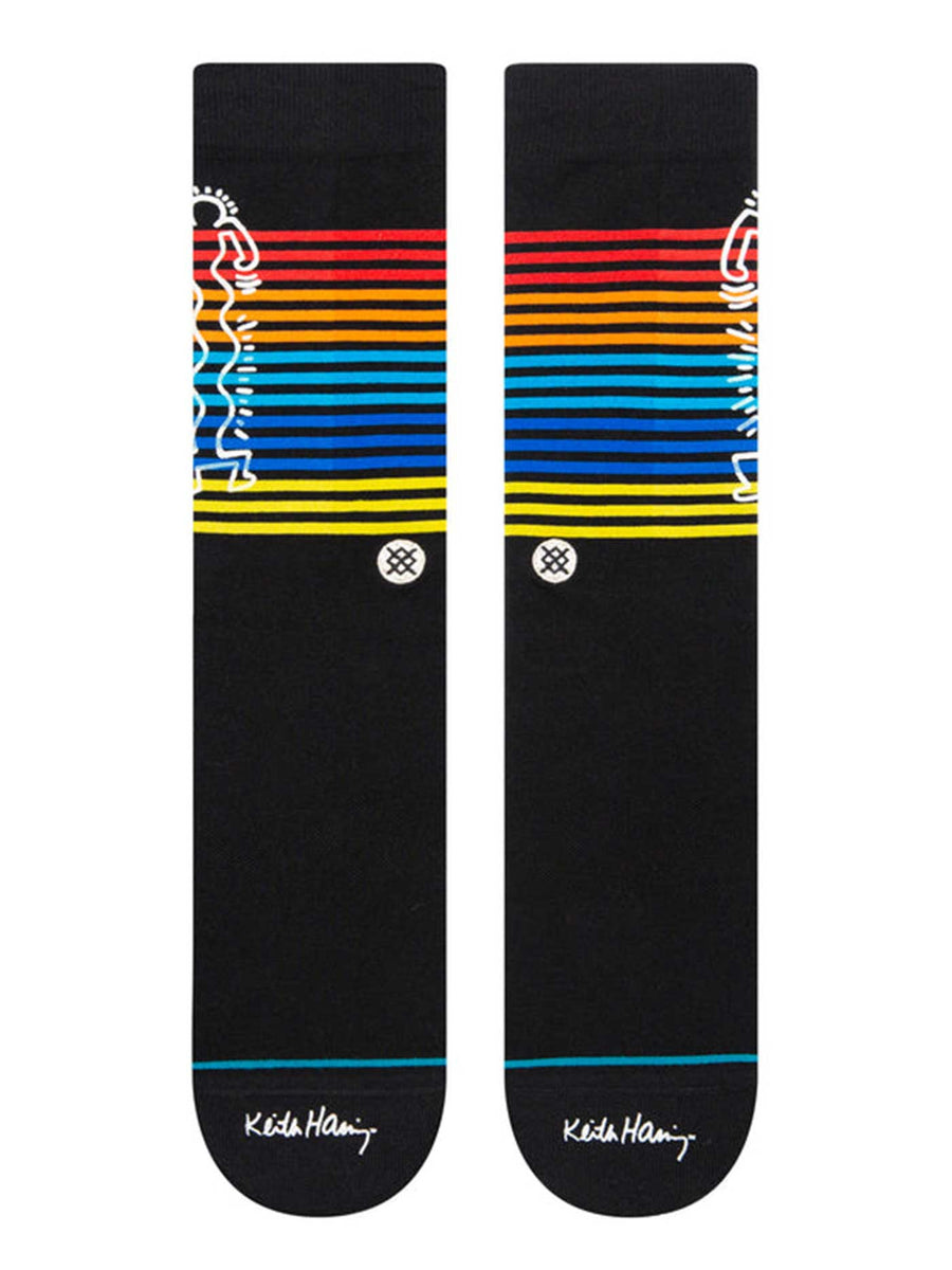 STANCE SOCKS HARING WIGGLES BLACK
