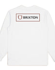 BRIXTON ALPHA BLOCK LONG SLEEVE T-SHIRT WHITE - The Drive Skateshop