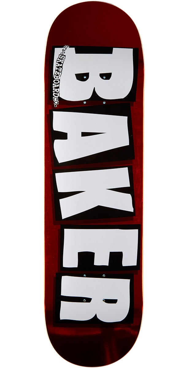 BAKER BRAND LOGO RED FOIL DECK (8"/8.25") - The Drive Skateshop