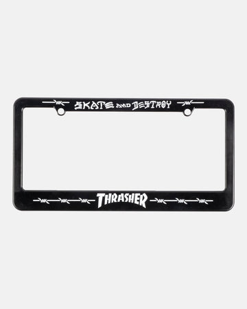 THRASHER BARBED WIRE LICENSE PLATE HOLDER