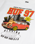 HUF BLAZING JAMS TEE WHITE