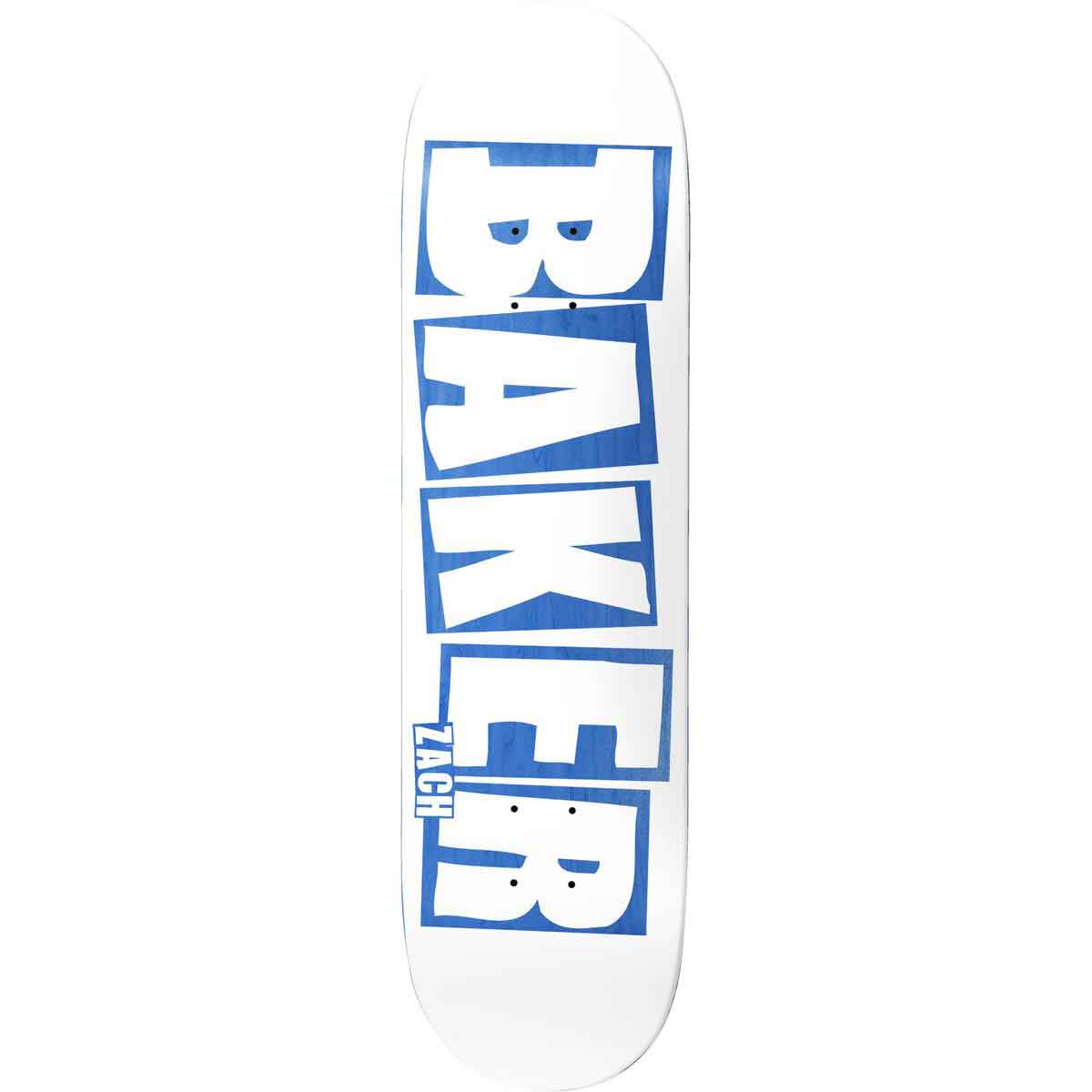 BAKER DECK ZACK LOGO WHITE/BLUE (8&quot;) - The Drive Skateshop