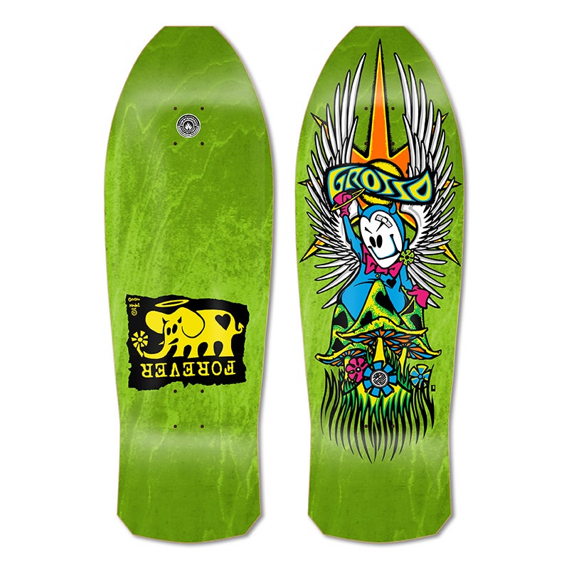 BLACK LABEL DECK - GROSSO FOREVER 1989 REISSUE GREEN STAIN (10.25&quot;)