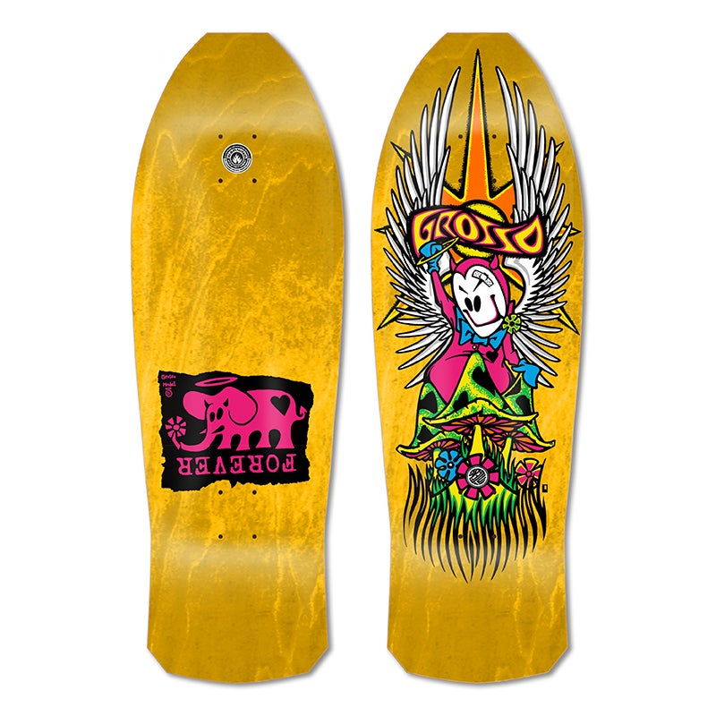 BLACK LABEL DECK - GROSSO FOREVER 1989 REISSUE YELLOW STAIN (10.25&quot;)