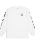 BRIXTON CREST LONG SLEEVE WHITE/MOJAVE/BURNT HENNA