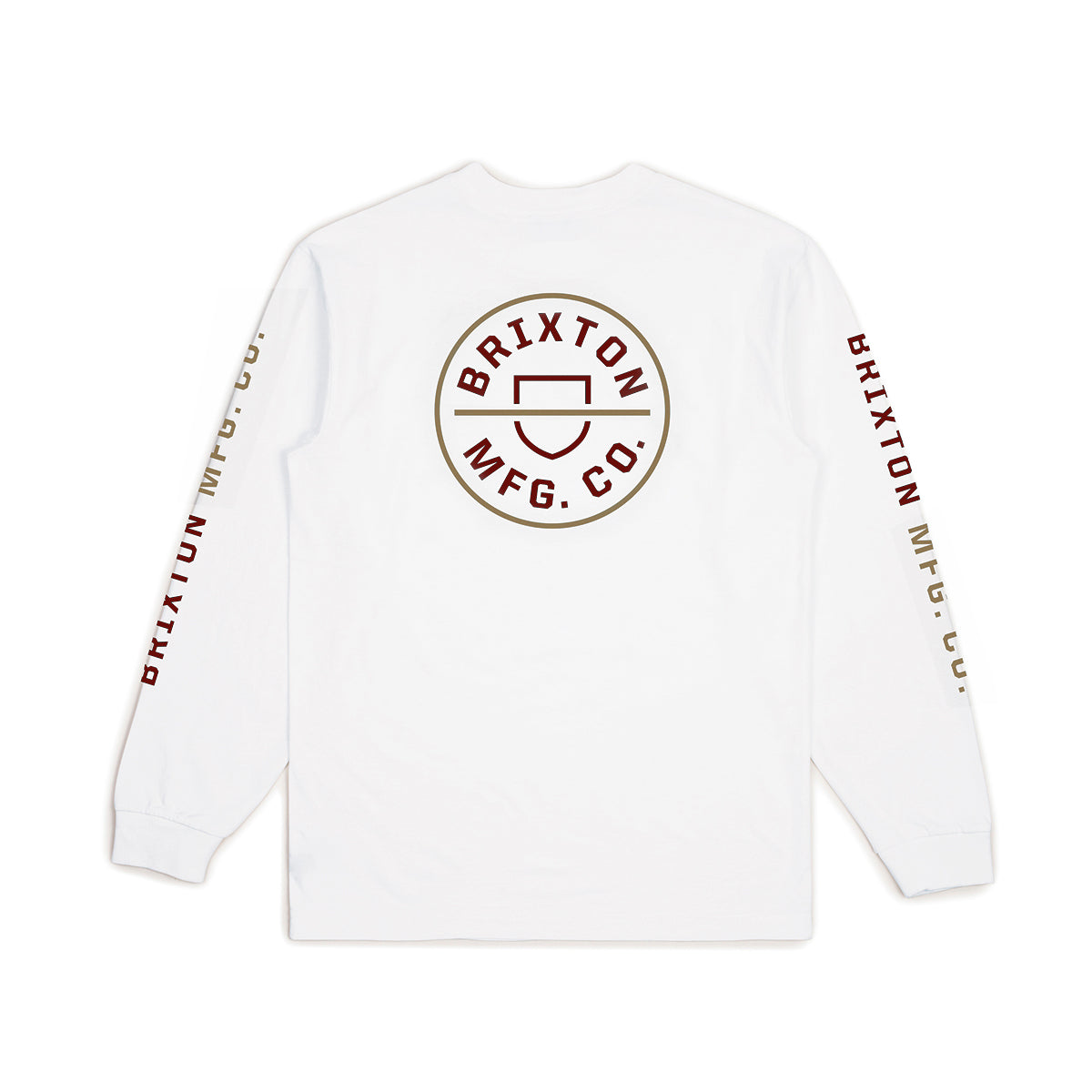 BRIXTON CREST LONG SLEEVE WHITE/MOJAVE/BURNT HENNA