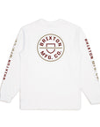 BRIXTON CREST LONG SLEEVE WHITE/MOJAVE/BURNT HENNA