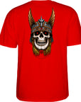 POWELL PERALTA S/S T-SHIRT - ANDERSON SKULL RED - The Drive Skateshop