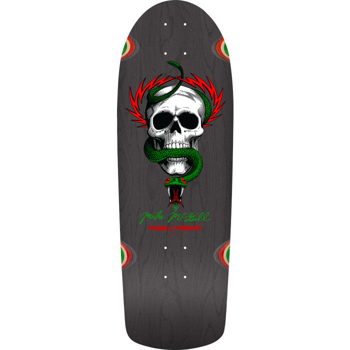 POWELL PERALTA RE-ISSUE DECK OG MCGILL SKULL AND SNAKE 13 GREY STAIN (10&quot;)