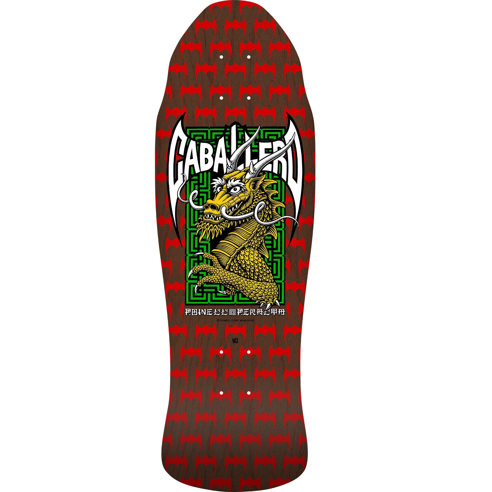 POWELL PERALTA RE-ISSUE DECK CAB STREET SPOON NOSE 21 RED BROWN (9.625&quot;)