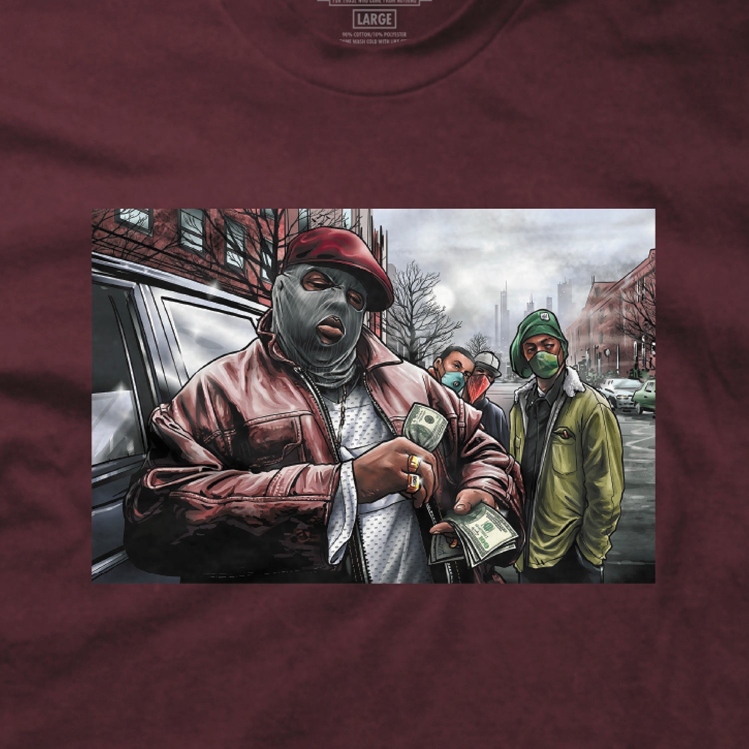 DGK T SHIRT - IN THE BRICKS - BURGANDY