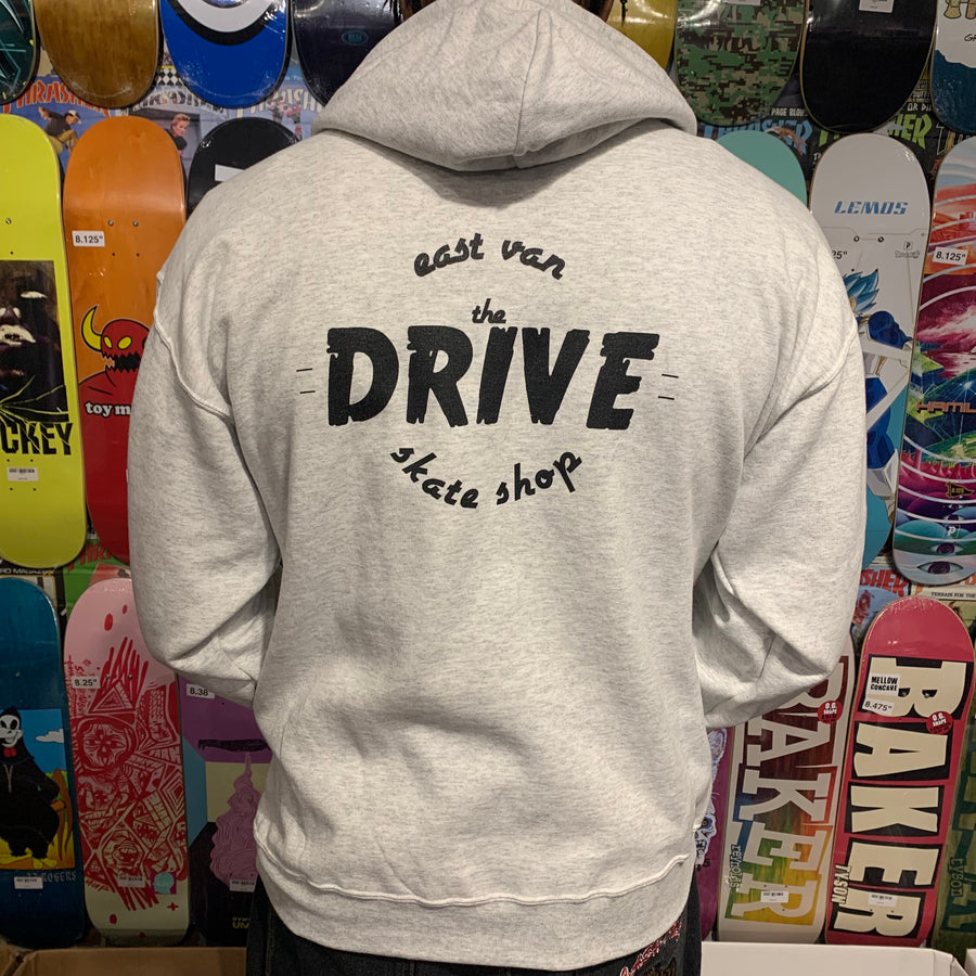 THE DRIVE SKATE SHOP LOGO HOOD ASH/BLACK - The Drive Skateshop