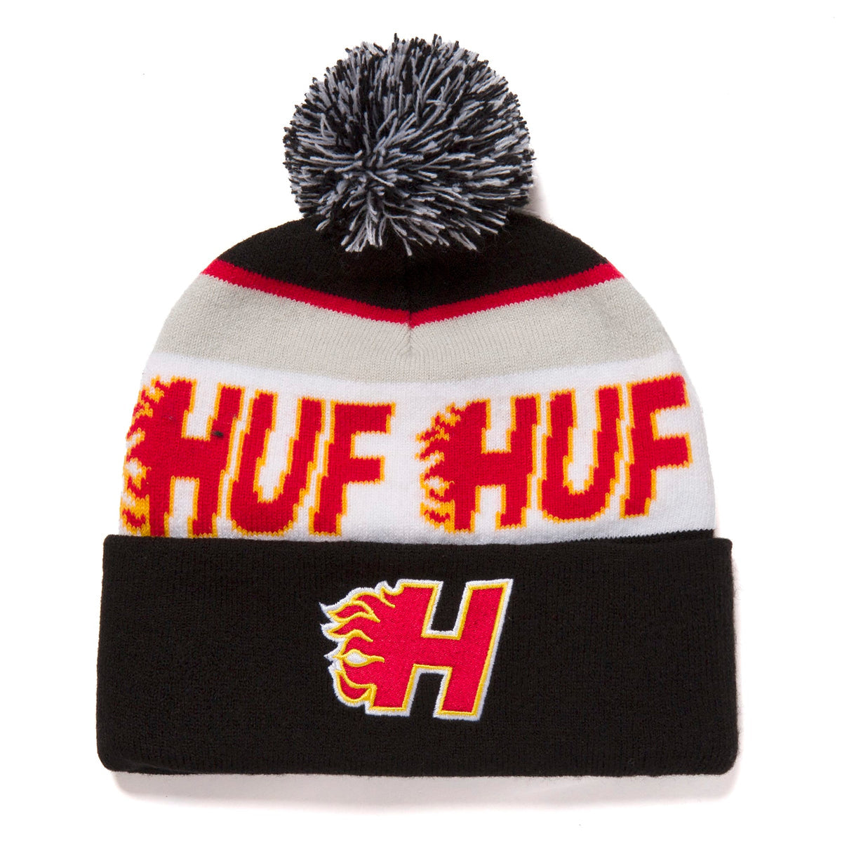 HUF ENFORCER POM BEANIE - BLACK - The Drive Skateshop