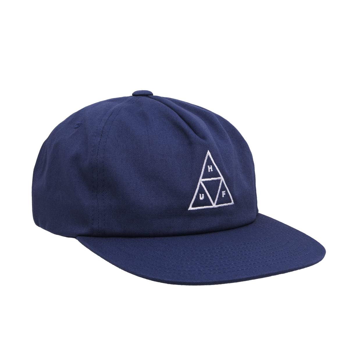 HUF ESSENTIALS TRIPPLE TRIANGLE UNSTRUCTURED SNAPBACK NAVY - The Drive Skateshop