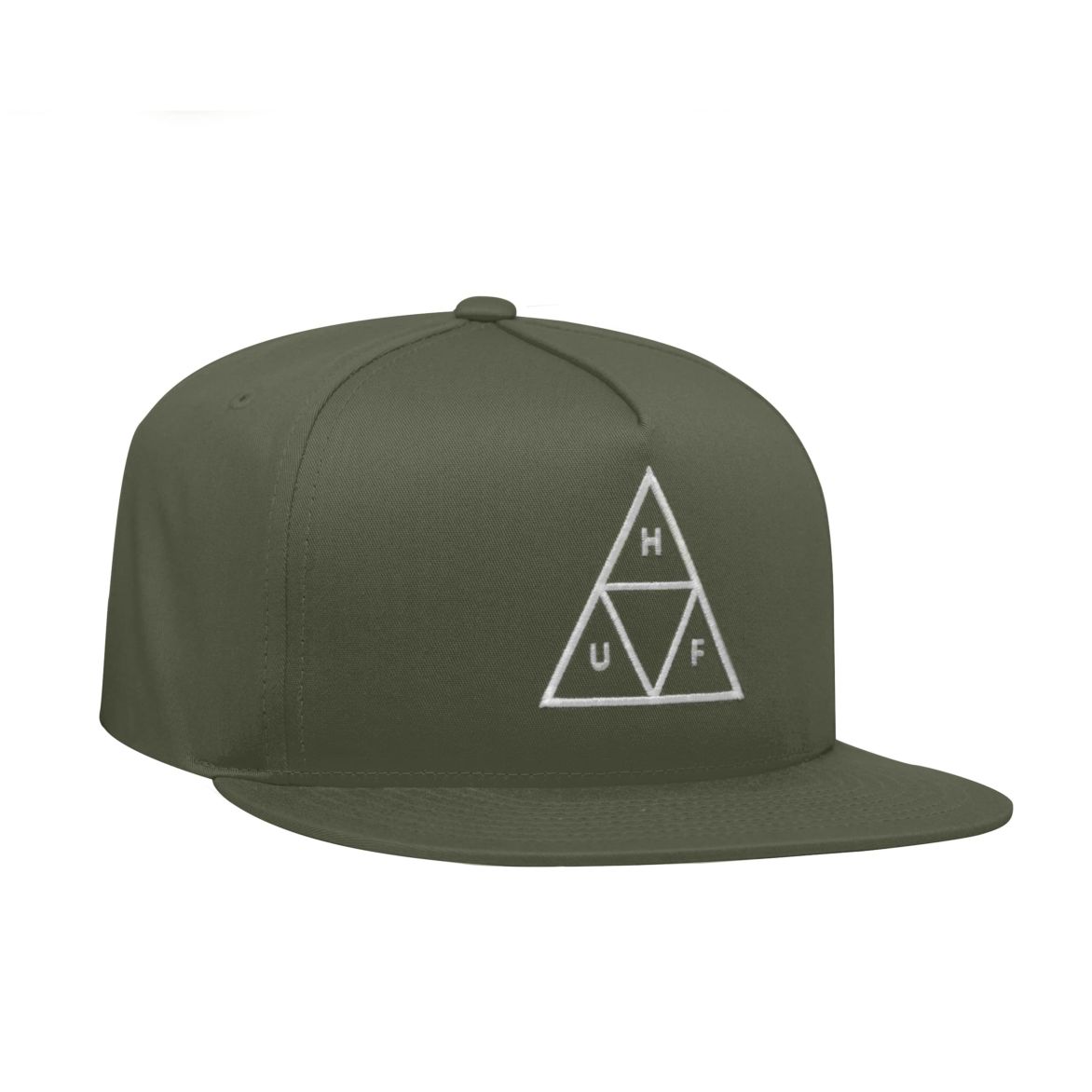 HUF ESSENTIALS TRIPPLE TRIANGLE SNAPBACK OLIVE - The Drive Skateshop