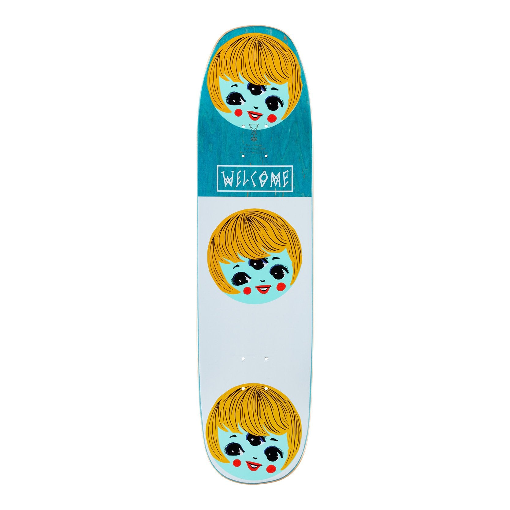 WELCOME DECK - PEGGY ON SON OF MOONTRIMMER (8.38") - The Drive Skateshop