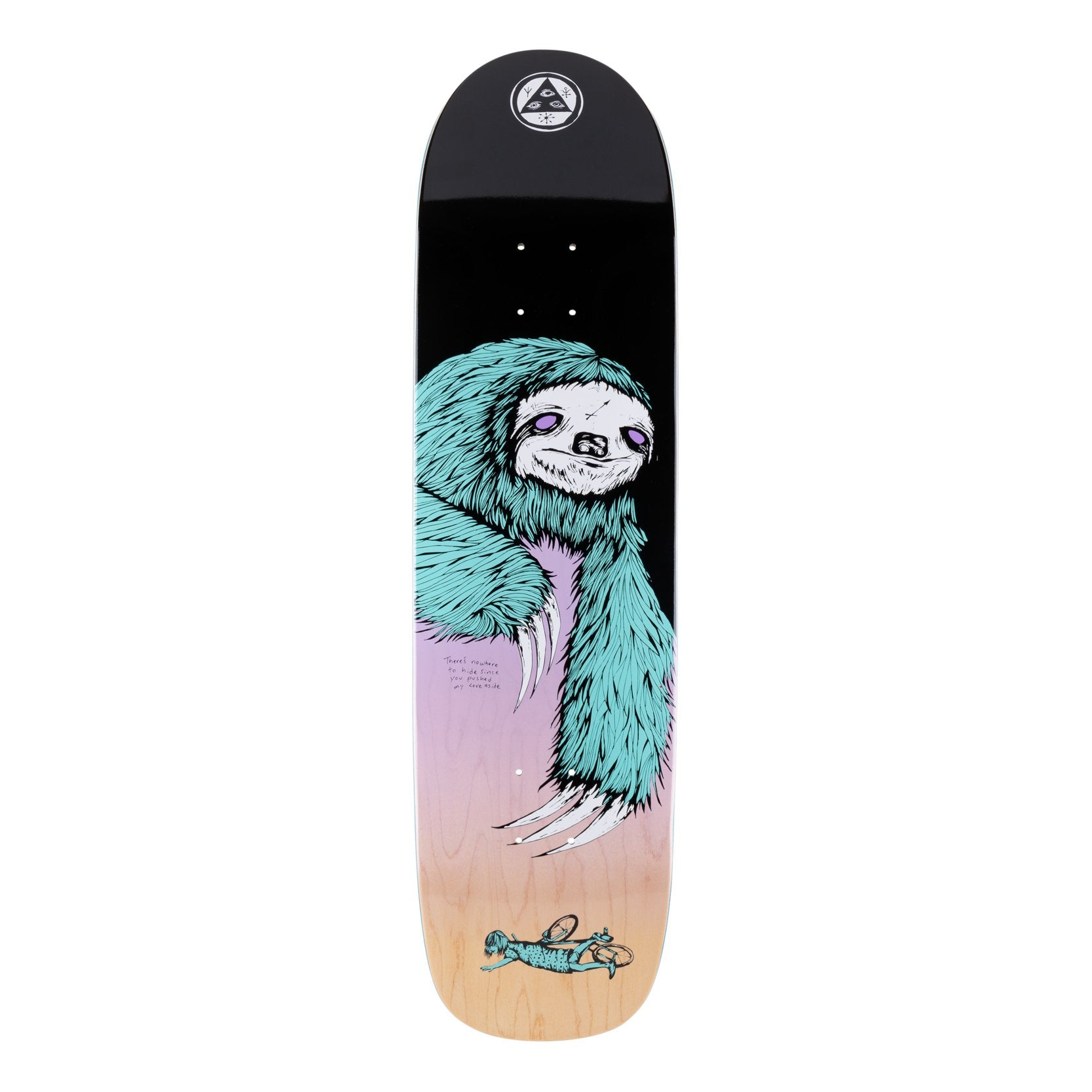 WELCOME DECK SLOTH ON SON OF PLANCHETTE - BLACK/LAVENDER (8.38&quot;)