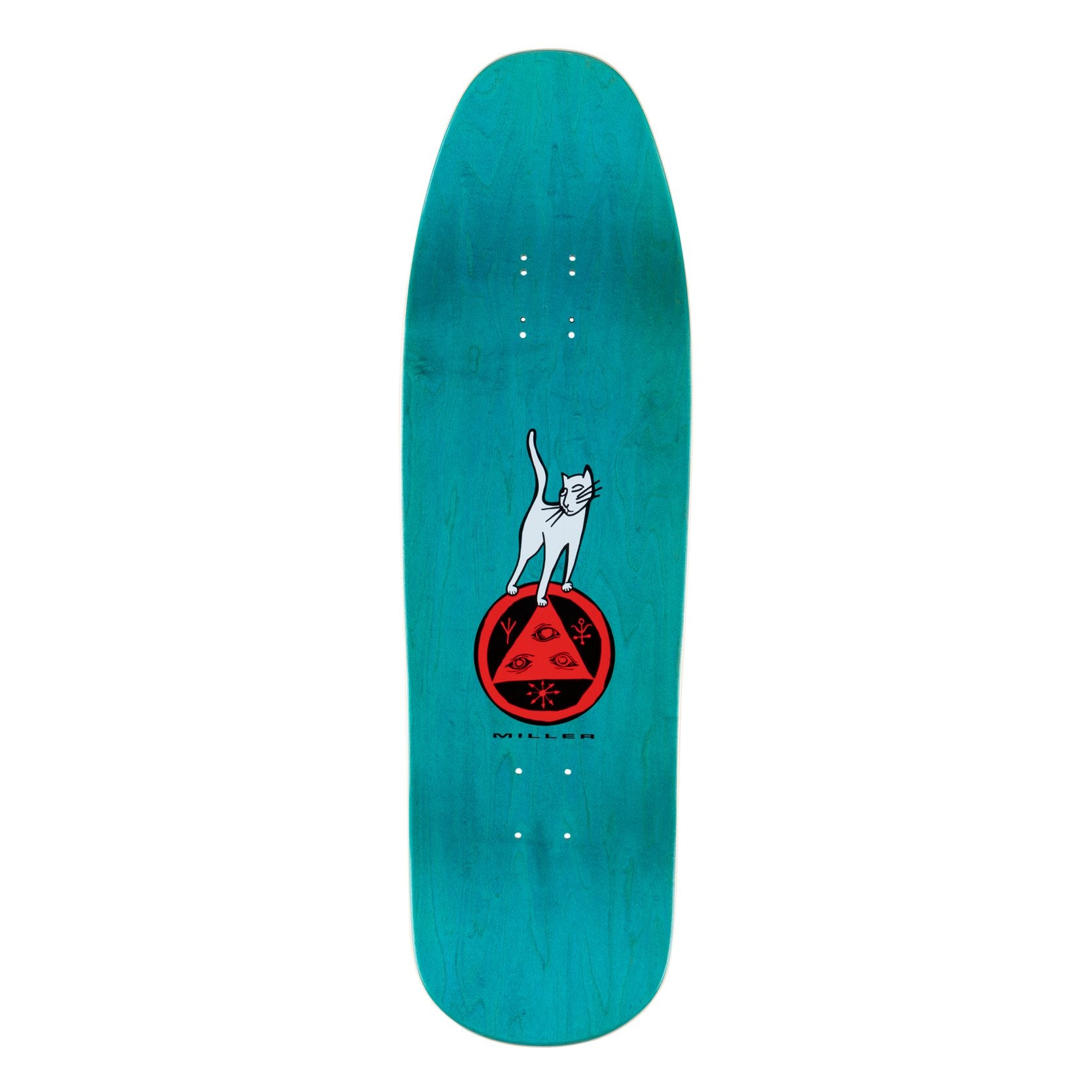 WELCOME DECK - CHRIS MILLER LIZARD ON GAIA TEAL STAIN (9.6&quot;) - The Drive Skateshop