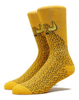 TOY MACHINE SOCKS FURRY MONSTER MUSTARD - The Drive Skateshop