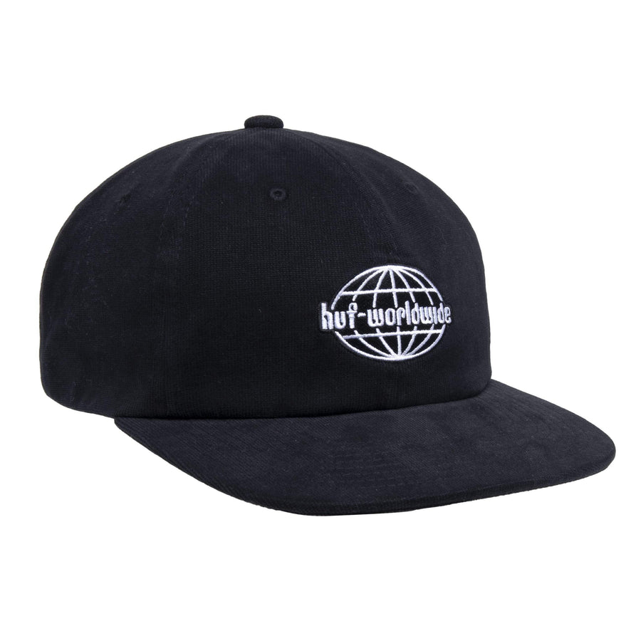 HUF GLOBAL CORDYROY 6-PANEL BLACK