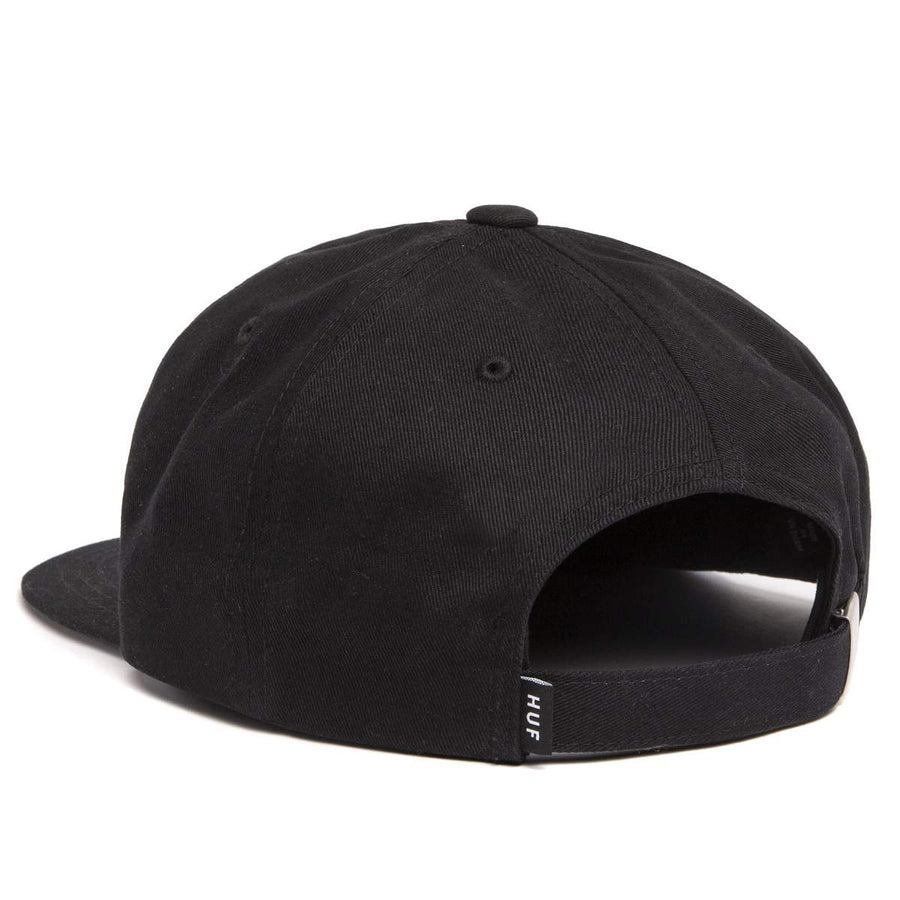 HUF HYDRANT UNSTRUCTURED 6 PANEL BLACK - The Drive Skateshop