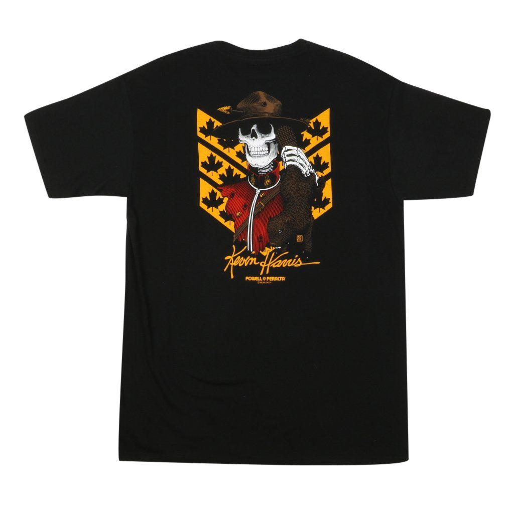 POWELL-PERALTA T-SHIRT KEVIN HARRIS MOUNTIE BLACK - The Drive Skateshop