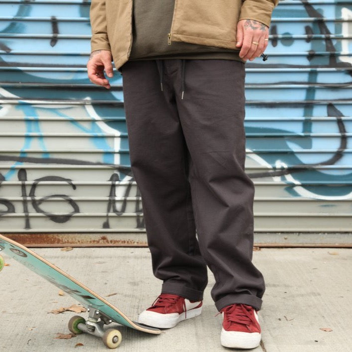 THEORIES PANTS STAMP LOUNGE BLACK - The Drive Skateshop