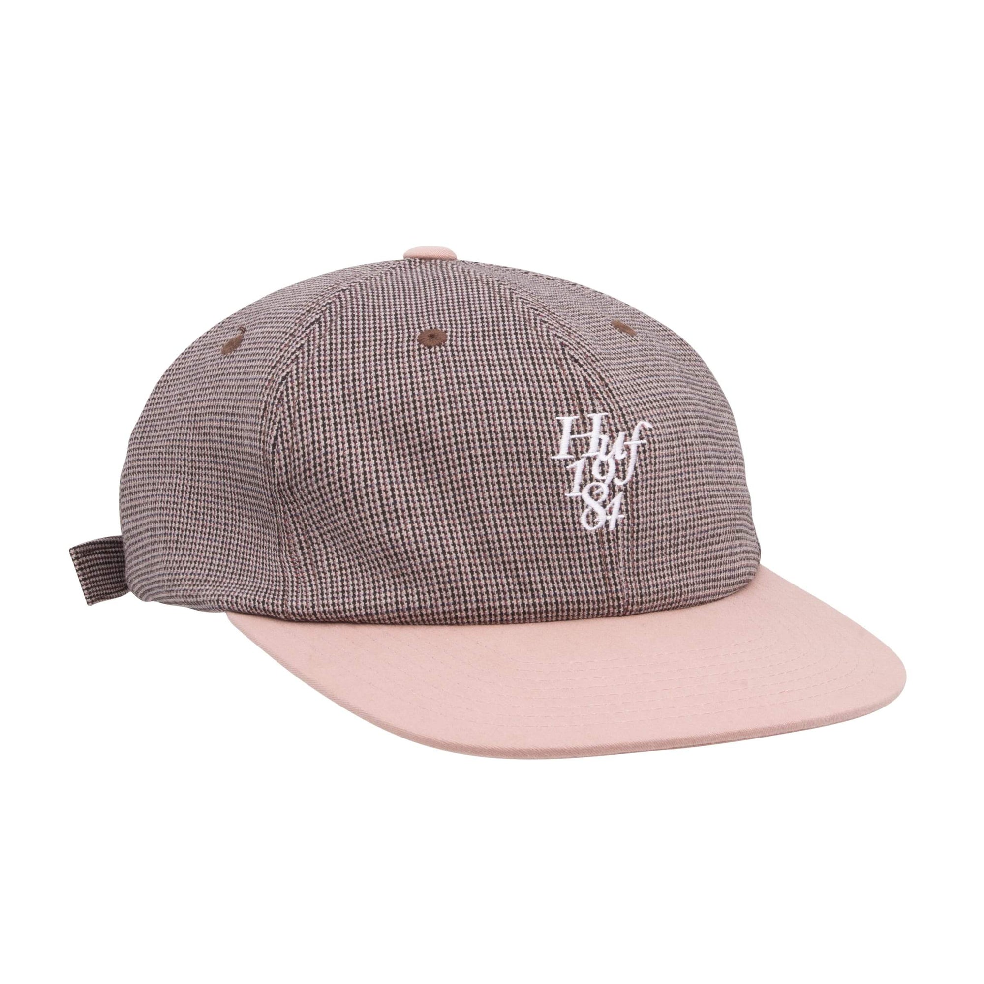 HUF MICRO HOUNDSTOOTH DUSTY ROSE 6 PANEL