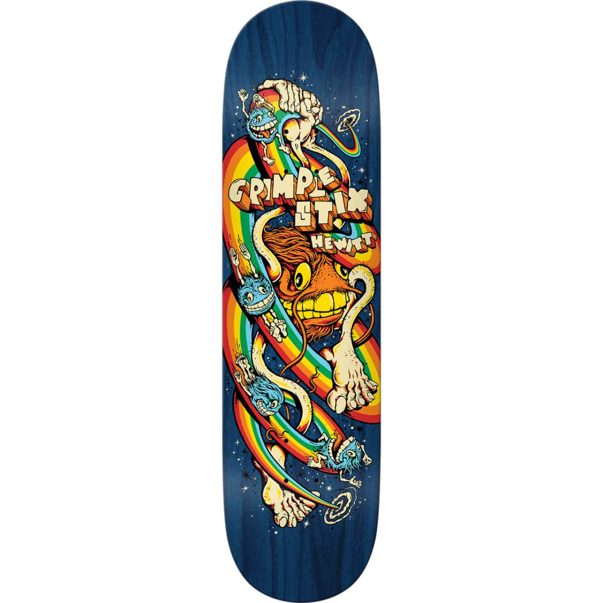 ANTIHERO GRIMPLE STIX DECK - HEWITT ZAPPED MINI SERIES (8.25") - The Drive Skateshop