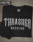 THRASHER L/S T-SHIRT LOW LOW LOGO - BLACK - The Drive Skateshop