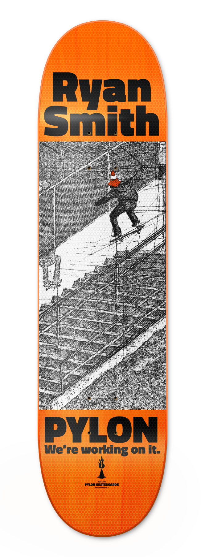 PYLON RYAN SMITH - ORANGE (8.25&quot; X 32&quot;) - The Drive Skateshop