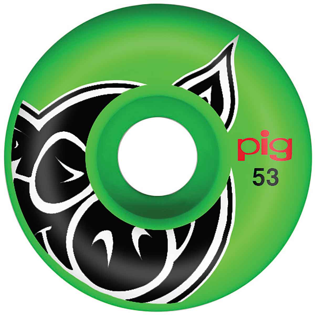 PIG WHEELS - PIGHEAD STANDARD CUT GREEN 101A (53MM) - The Drive Skateshop
