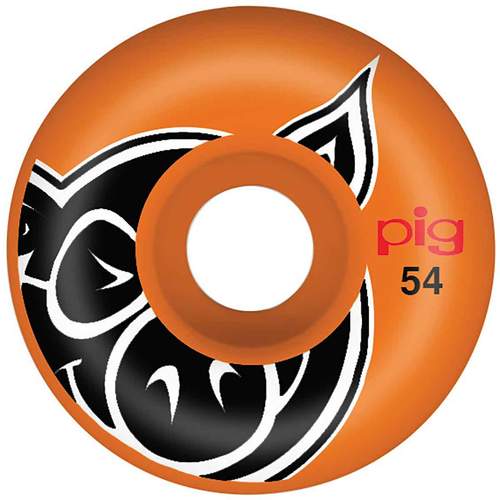 PIG WHEELS - PIG HEAD ORANGE 101A (54MM) - The Drive Skateshop
