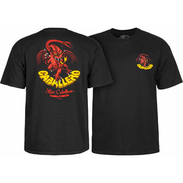 POWELL PERLATA CAB DRAGON II T-SHIRT BLACK - The Drive Skateshop
