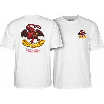 POWELL PERLATA CAB DRAGON II T-SHIRT WHITE - The Drive Skateshop