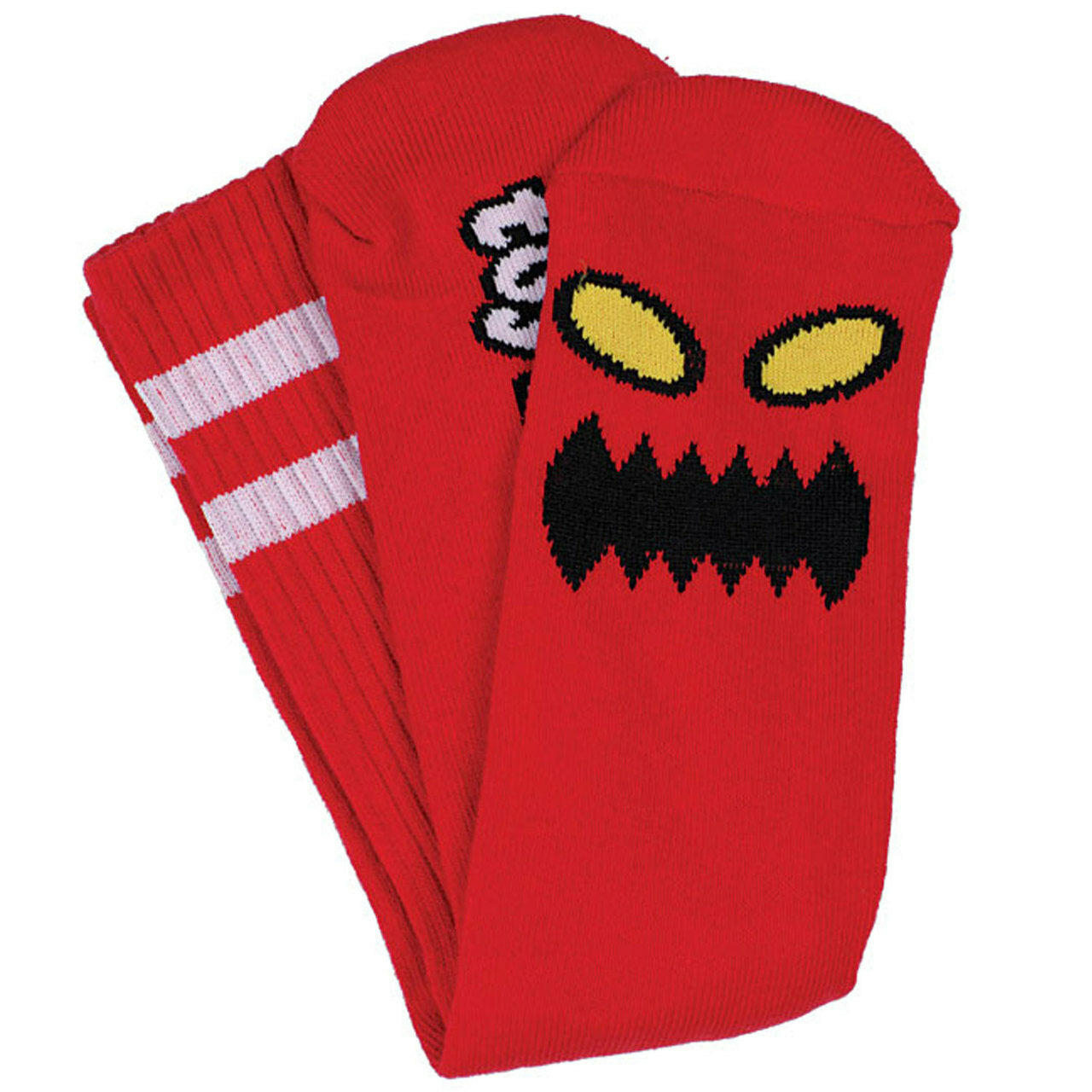TOY MACHINE SOCKS MONSTER FACE RED