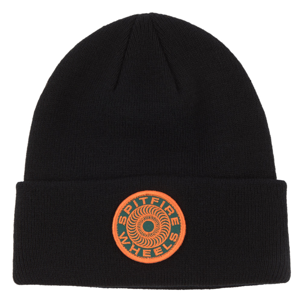 SPITFIRE CLASSIC 87 SWIRL PATCH CUFF BEANIE BLACK