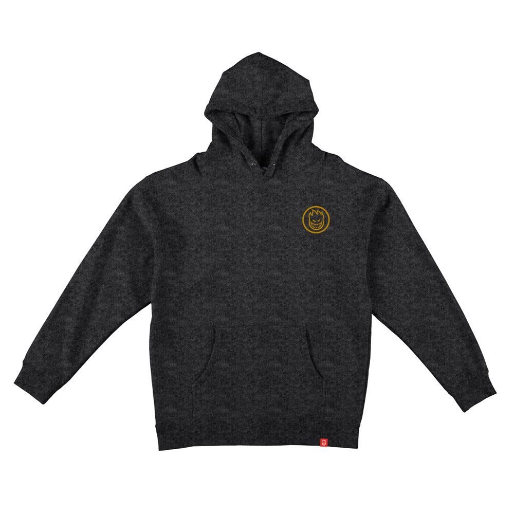 SPITFIRE CLASSIC SWIRL PULLOVER HOODED SWEATSHIRT CHARCOAL HEATHER