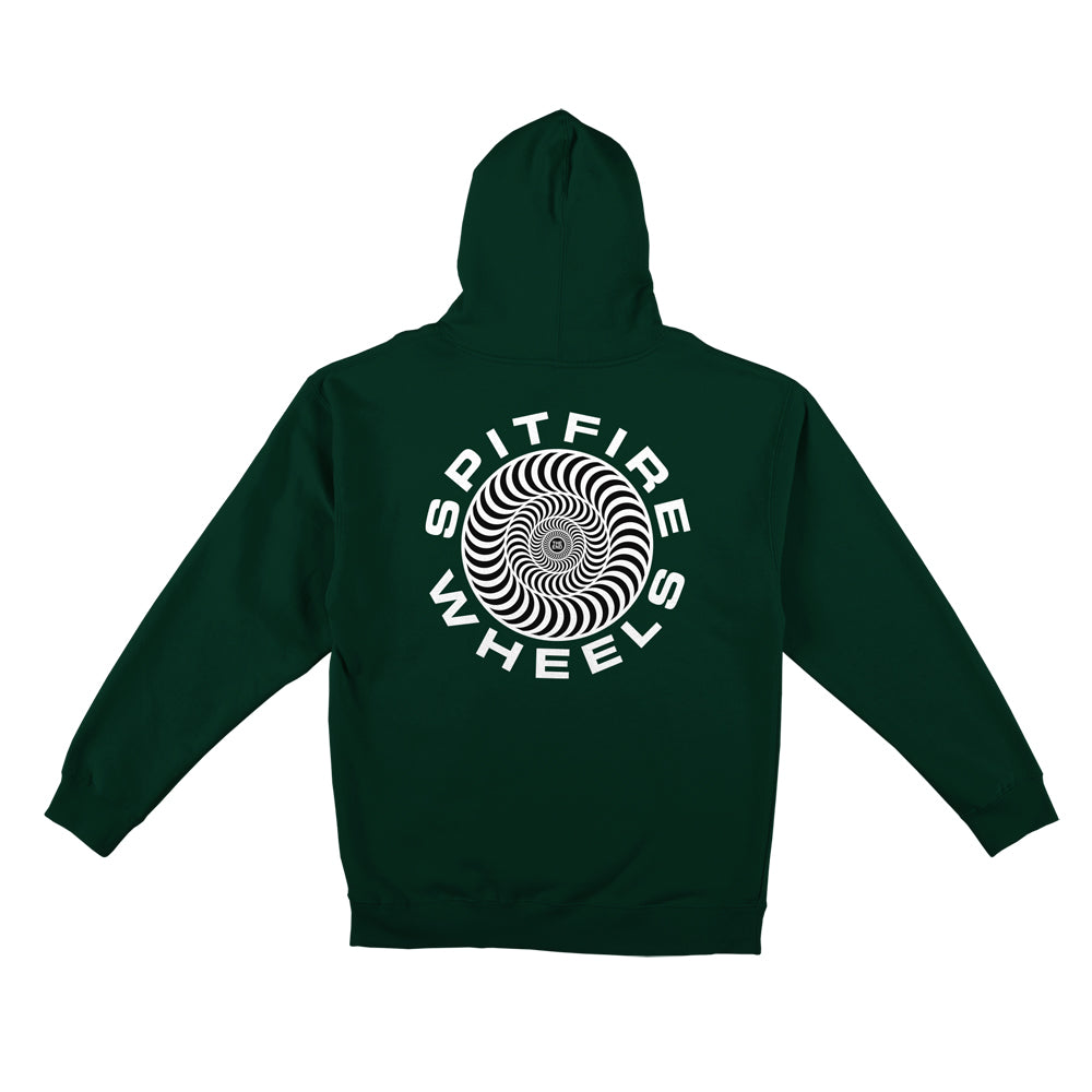 SPITFIRE CLASSIC SWIRL PULLOVER DARK GREEN/WHITE - The Drive Skateshop