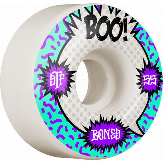 BONES STF WHEEL - BOO RAPS V4 WIDE (55MM) - The Drive Skateshop