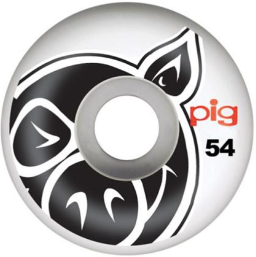 PIG WHEELS - STANDARD ROUND CUT PROLINE WHITE (51MM/52MM/53MM/54MM/55MM) - The Drive Skateshop