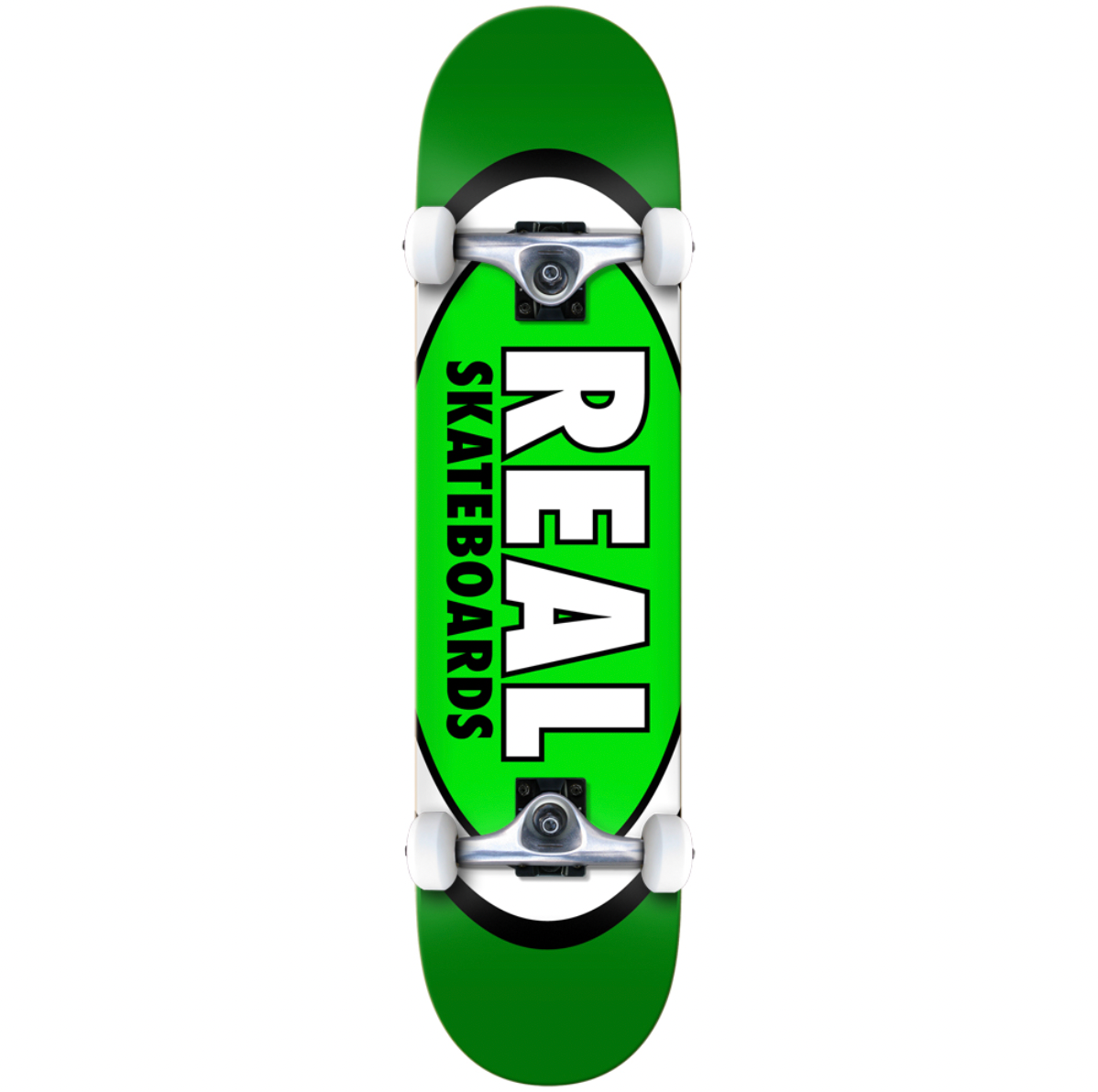 REAL COMPLETE - CLASSIC OVAL GREEN LG (8") - The Drive Skateshop