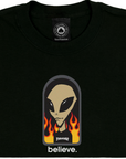 THRASHER X AWS BELIEVE TEE BLACK - The Drive Skateshop